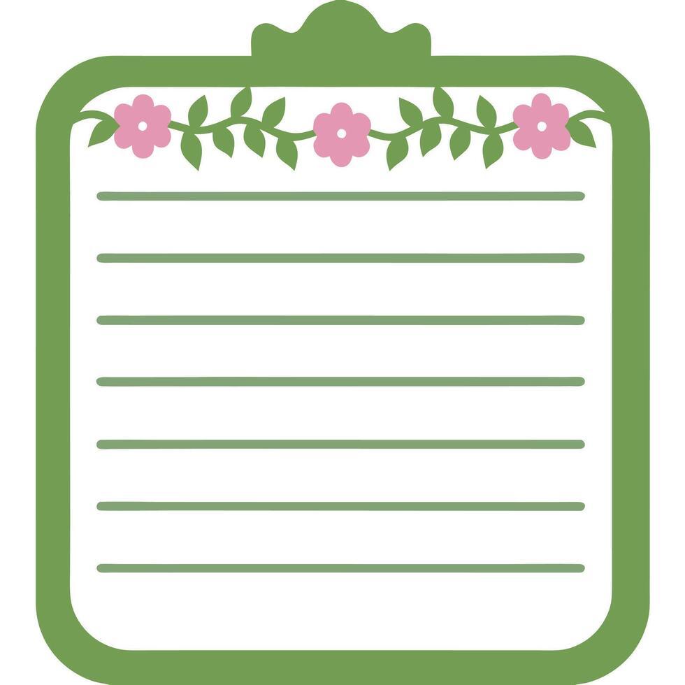 Cute happy clip board note book characters note board. vector