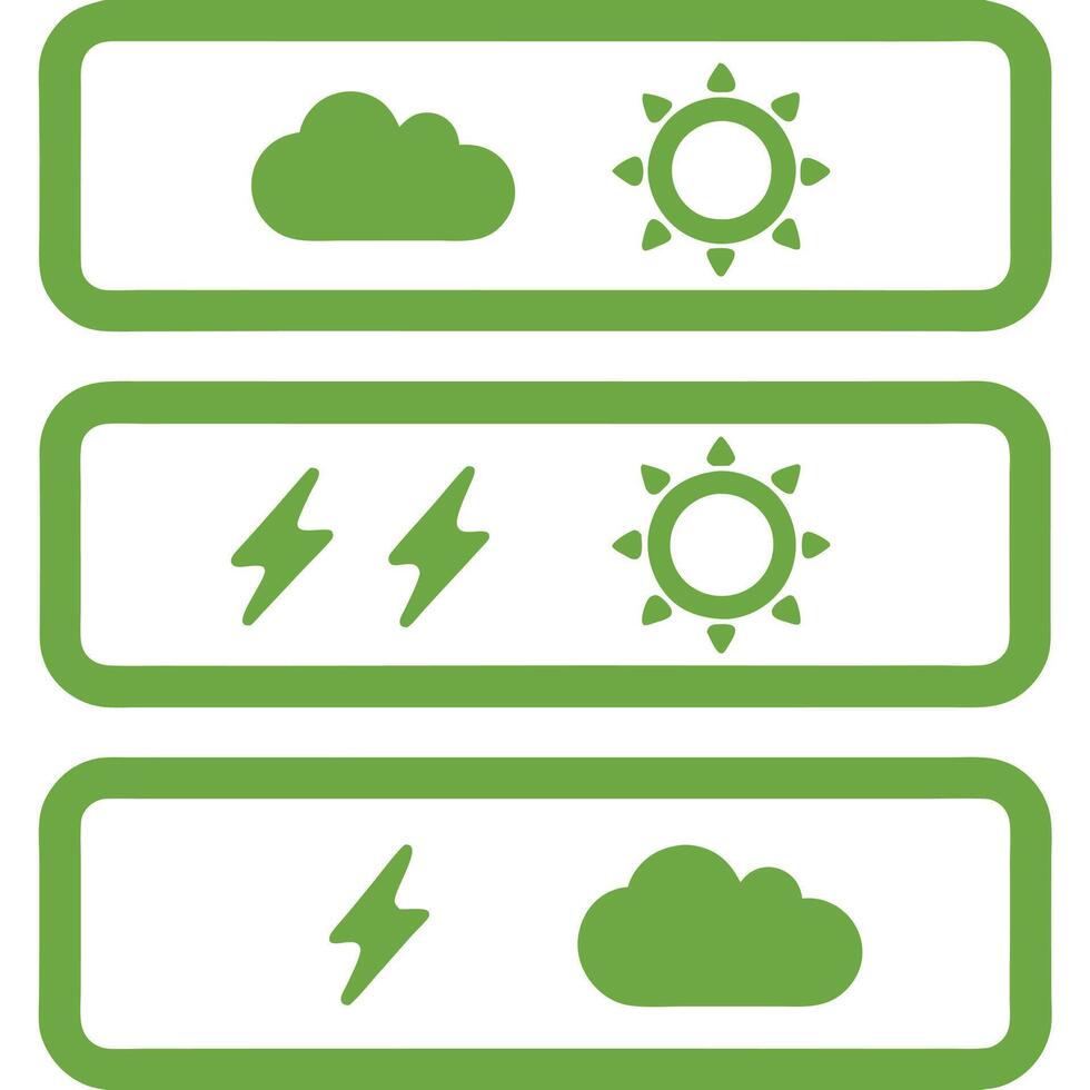 cloud symbol, weather flat icon set. Weather icon design Sun Partly Cloudy. vector