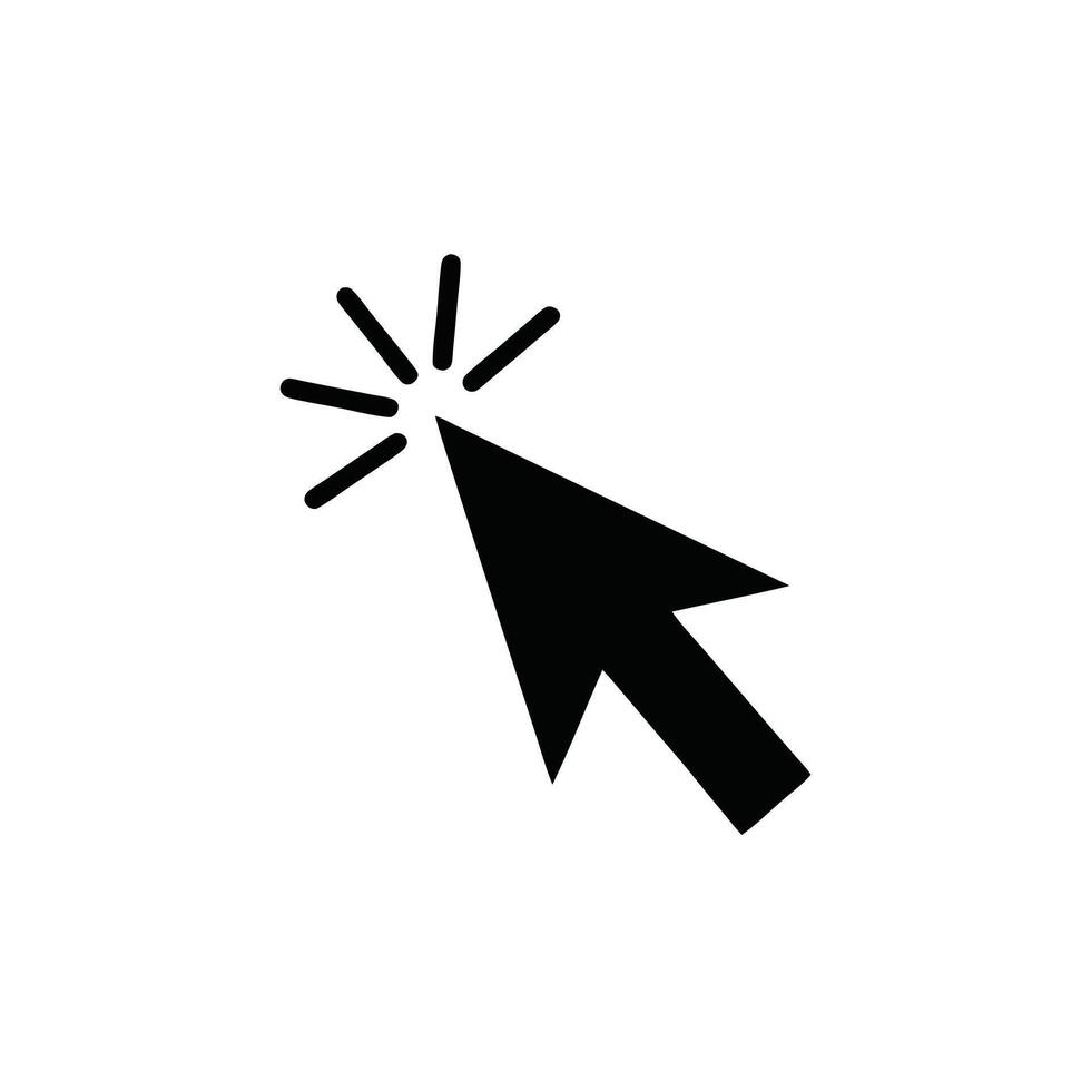 Cursor line icon. symbol in trendy flat style on white background. Click arrow. vector
