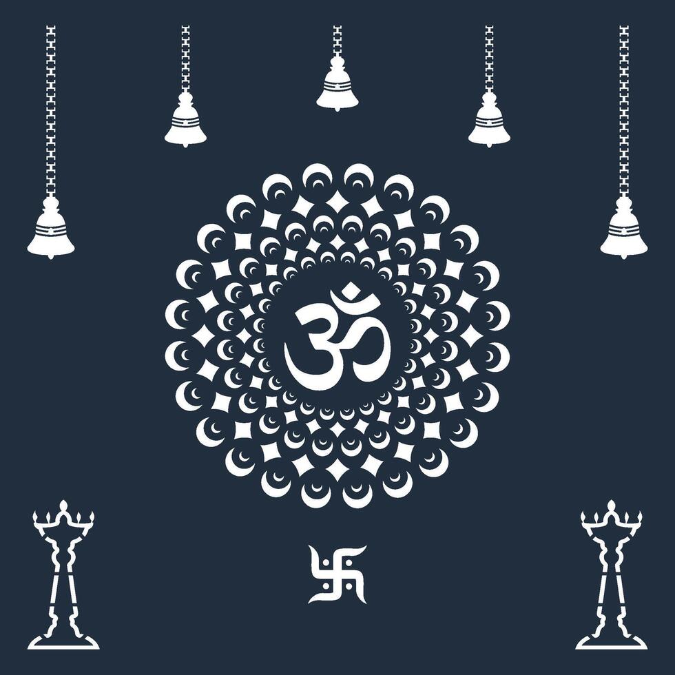 Om Jali design used for temples vector