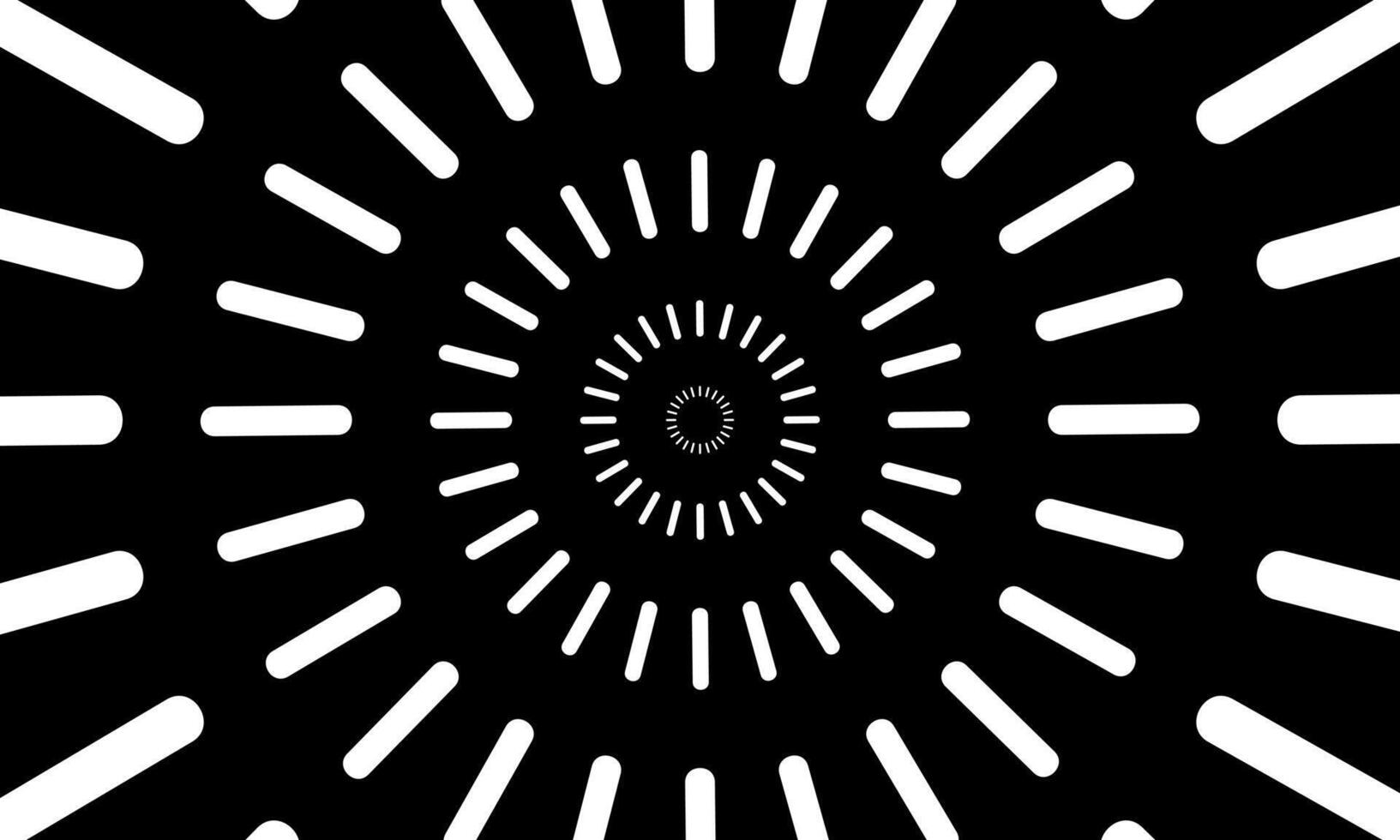 Radial lines circle pattern. Rotating lines in spiral form. monochrome shape pattern. vector