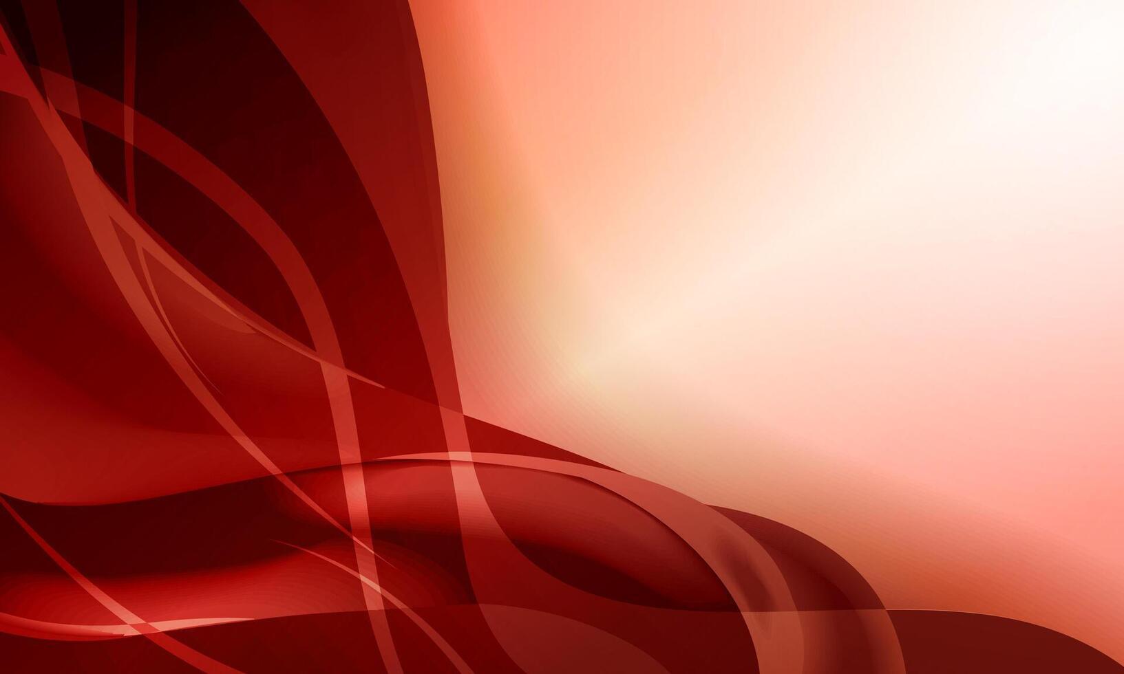 Abstract glowing wave lines on dark red background. Dynamic wave pattern with copy space. vector