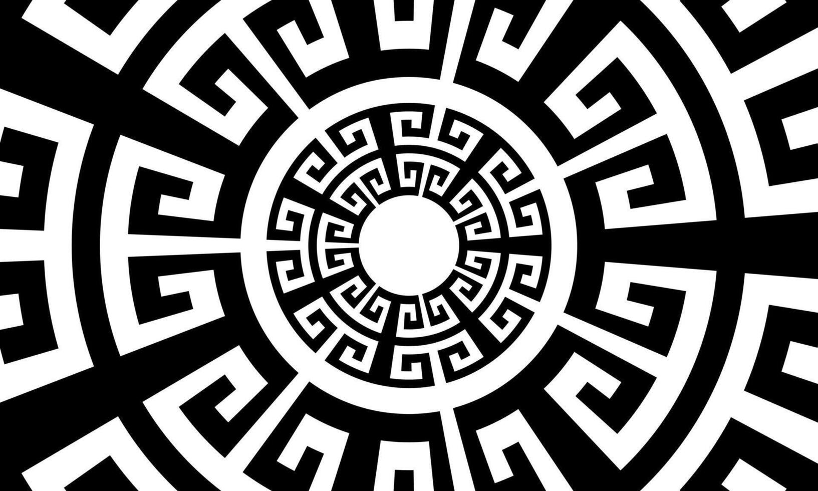 Abstract circular ornament. Ethnic mandala. Stylized sun symbol. Rosette of geometric elements. Tribal ethnic motif. ancient retro motif. vector