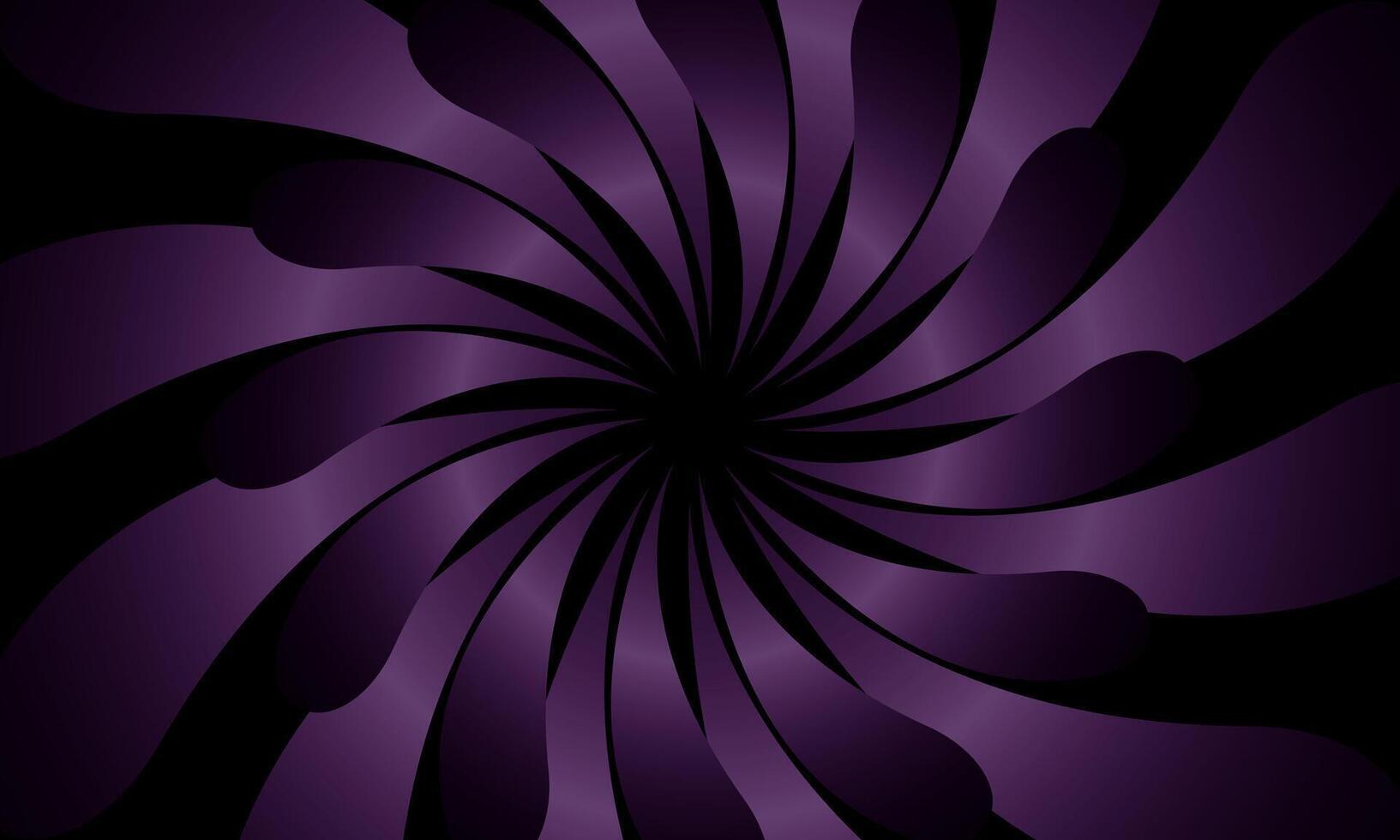 Twist spiral fractal dark purple background. abstract spiral pattern. vector