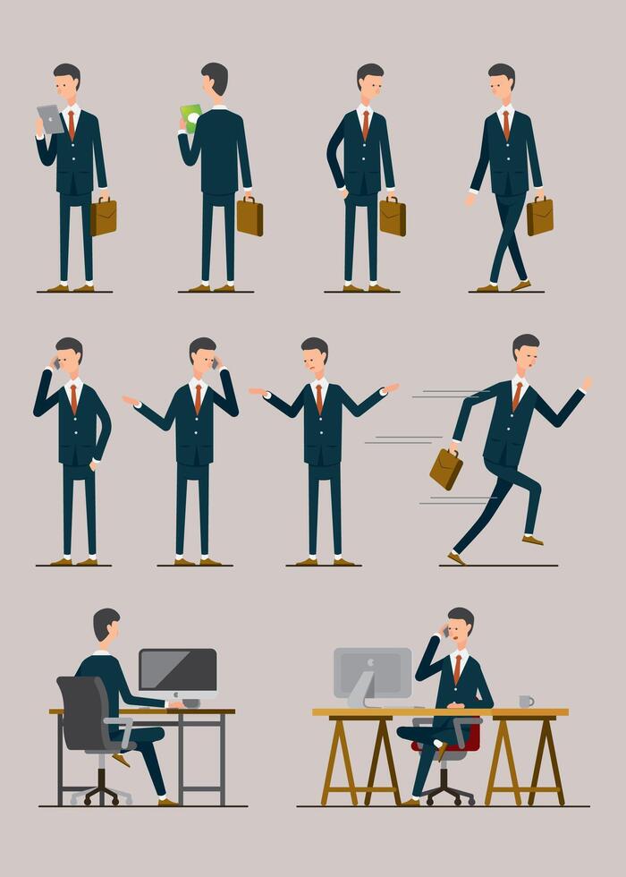 Businessman character 01 vector