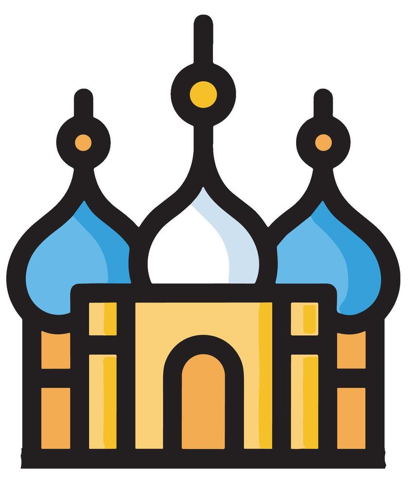 A church icon with two domes vector