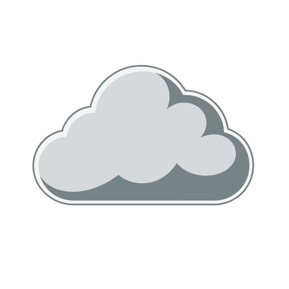 Cloud icon isolated on white background illustration vector