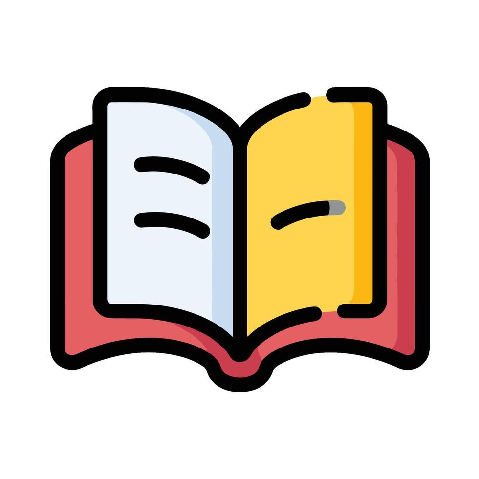 An open book icon on a white background vector
