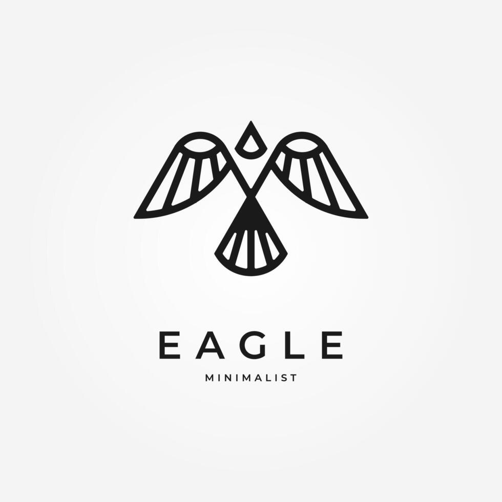Minimal Eagle Logo Design, modern bird line style logo design, eagle design logo template element, illustration vector