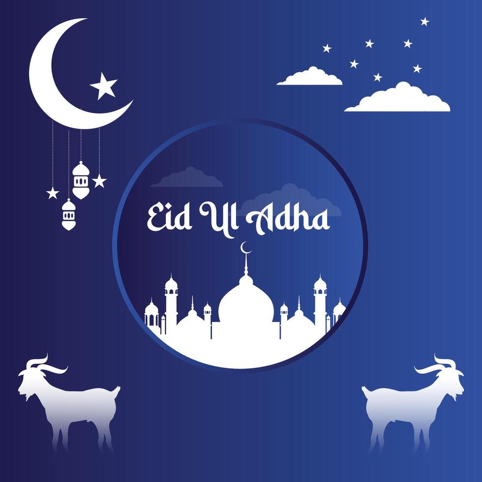 bakrid eid al adha festival sparkle background design vector