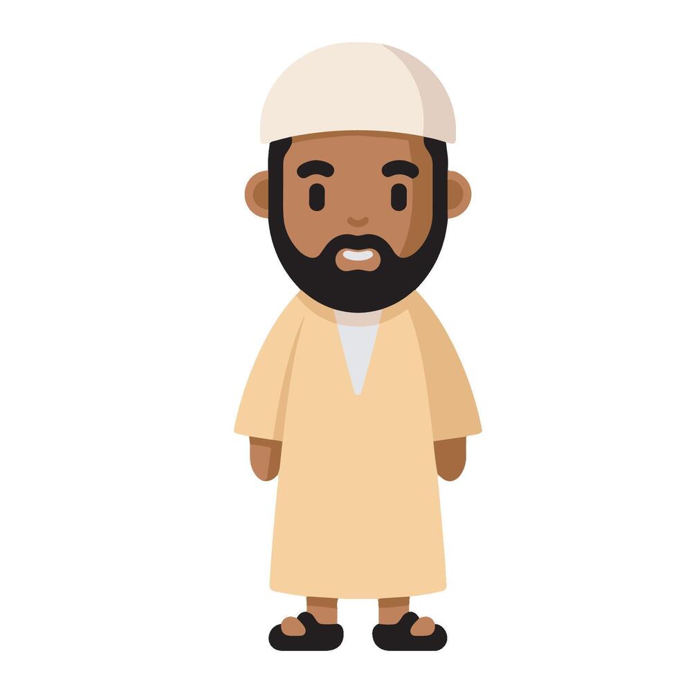An illustration of a man in a traditional dress vector