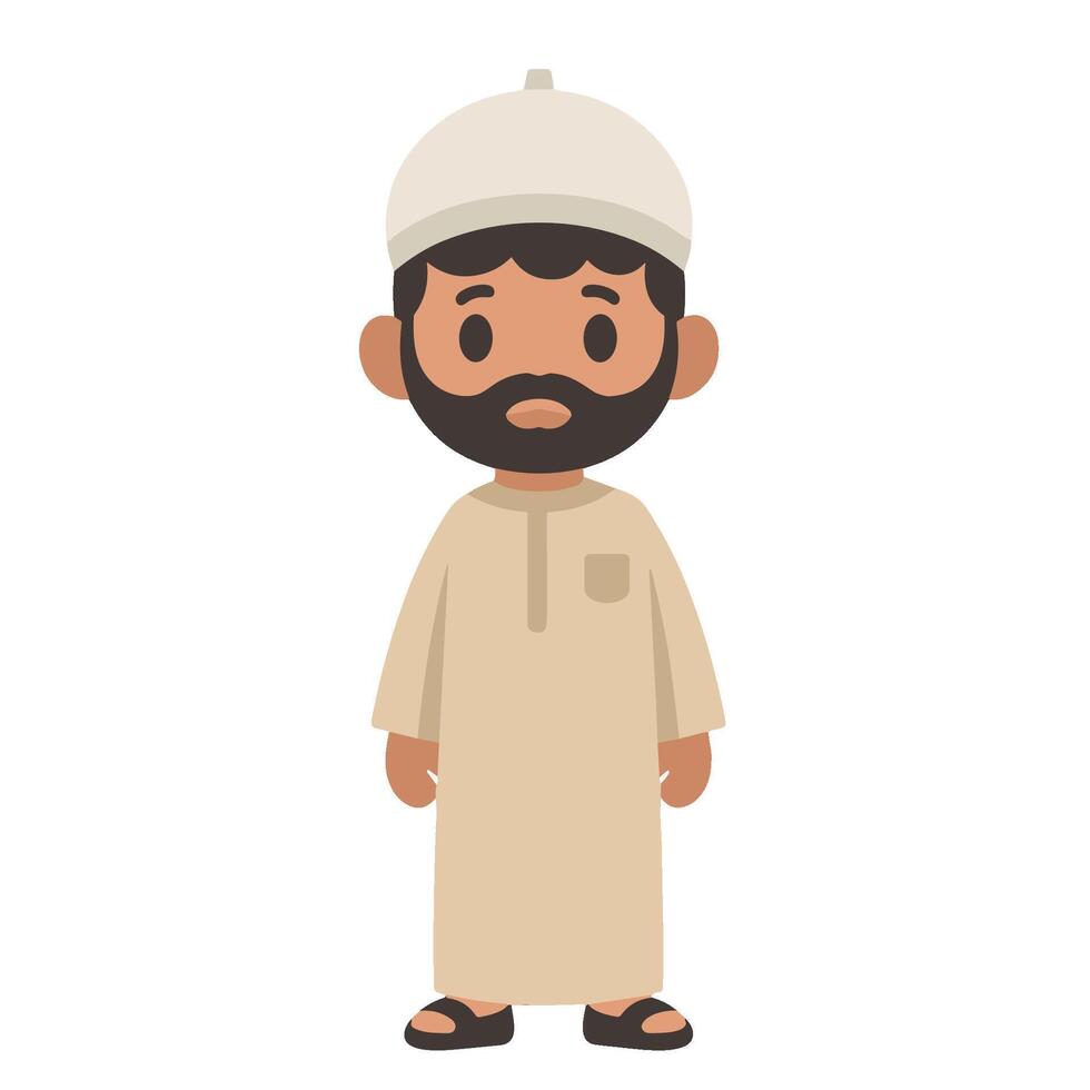An illustration of a man in traditional clothing vector