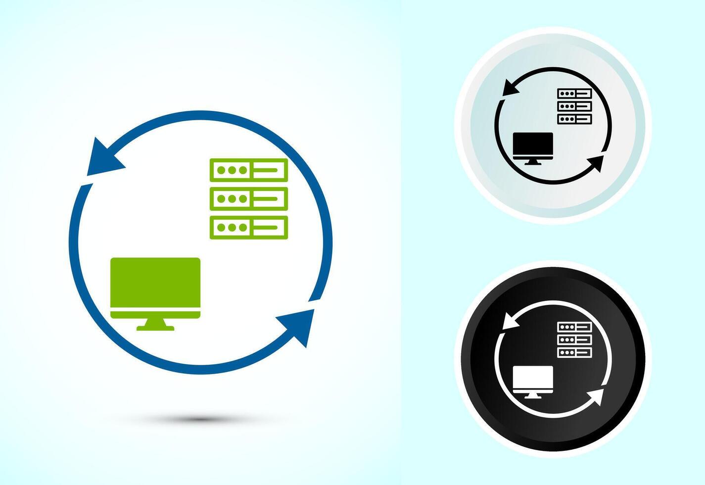 Data exchange icon design, Data transfer sign for apps vector