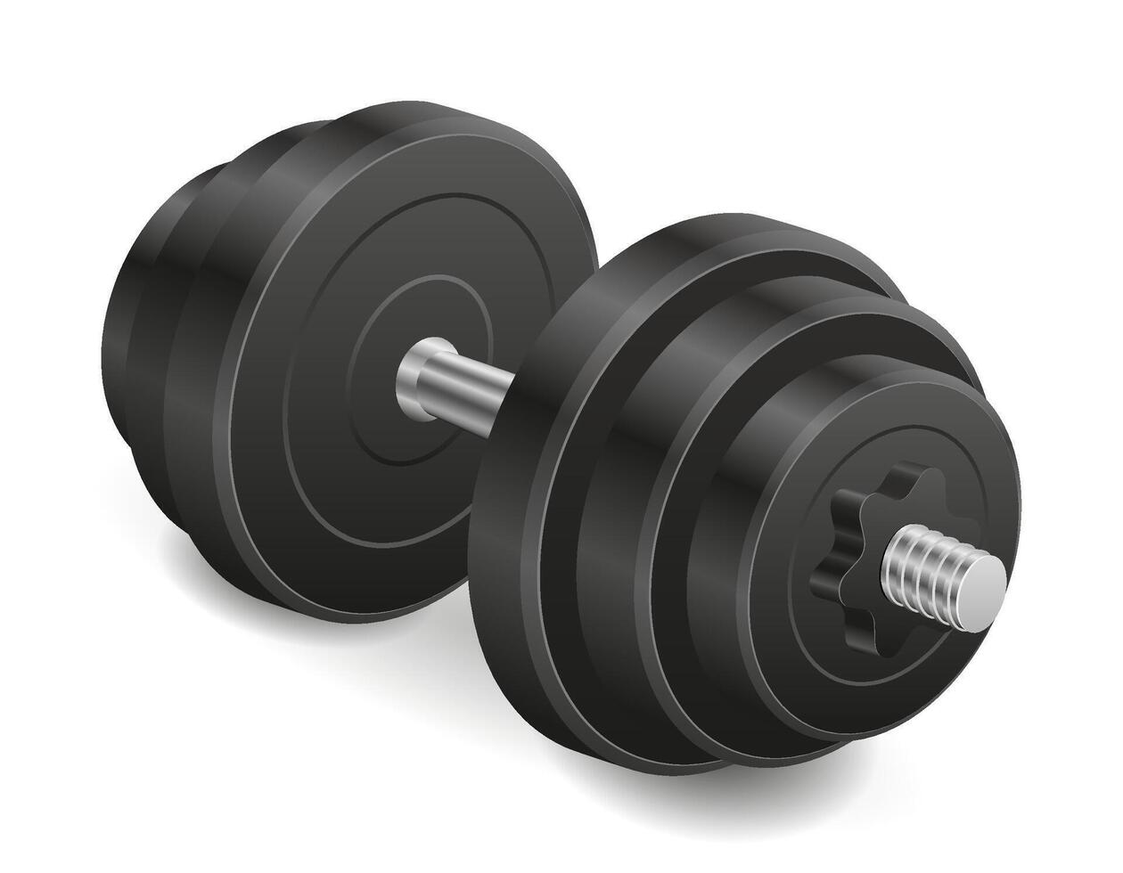 dumbbells for sports or fitness for muscle building cartoon illustration isolated on white background vector