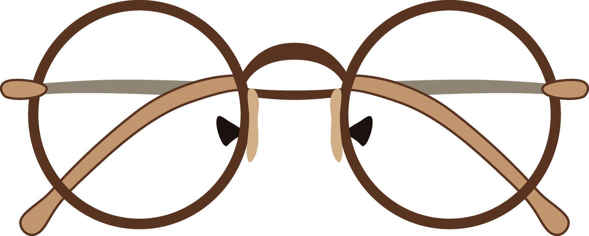Icon Drawing of Round Eyesight Glasses vector