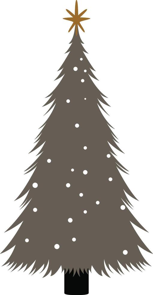 Pine Tree Icon Illustration - Modern Drawing vector
