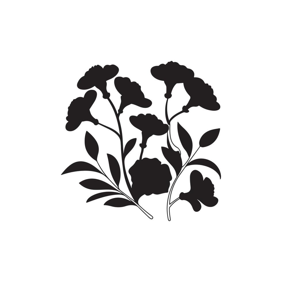 Vectors set with outline Jasmine flowers, bud, and leaves in black isolated on white background. Ornate floral elements for spring design and coloring book.