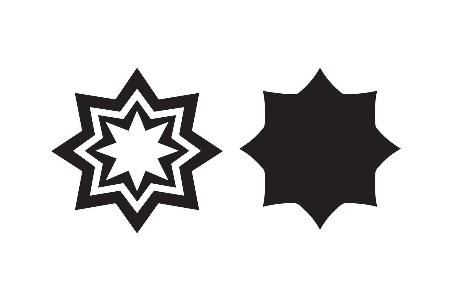 Star shape icon illustration vector