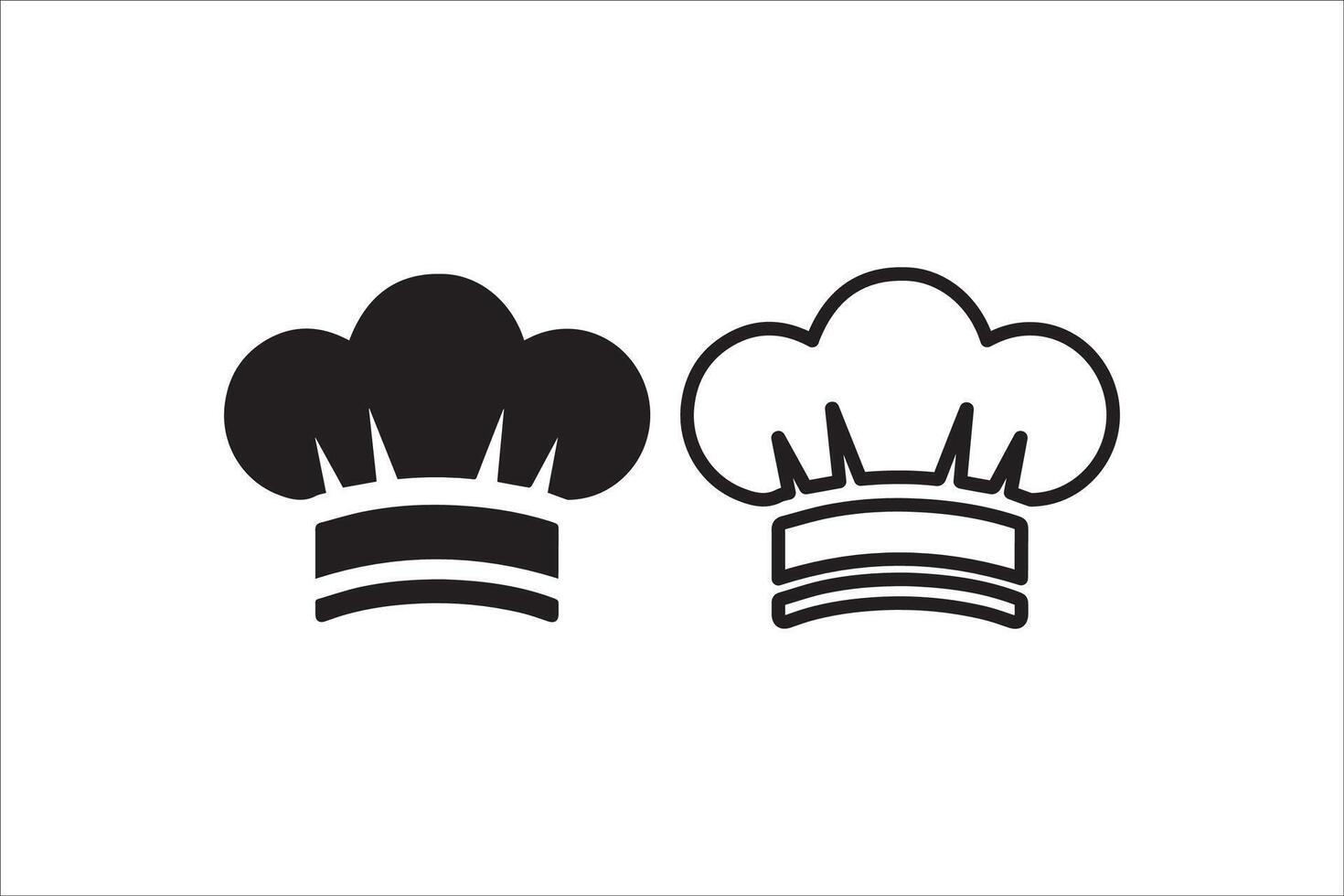 Chef hat icon illustration vector