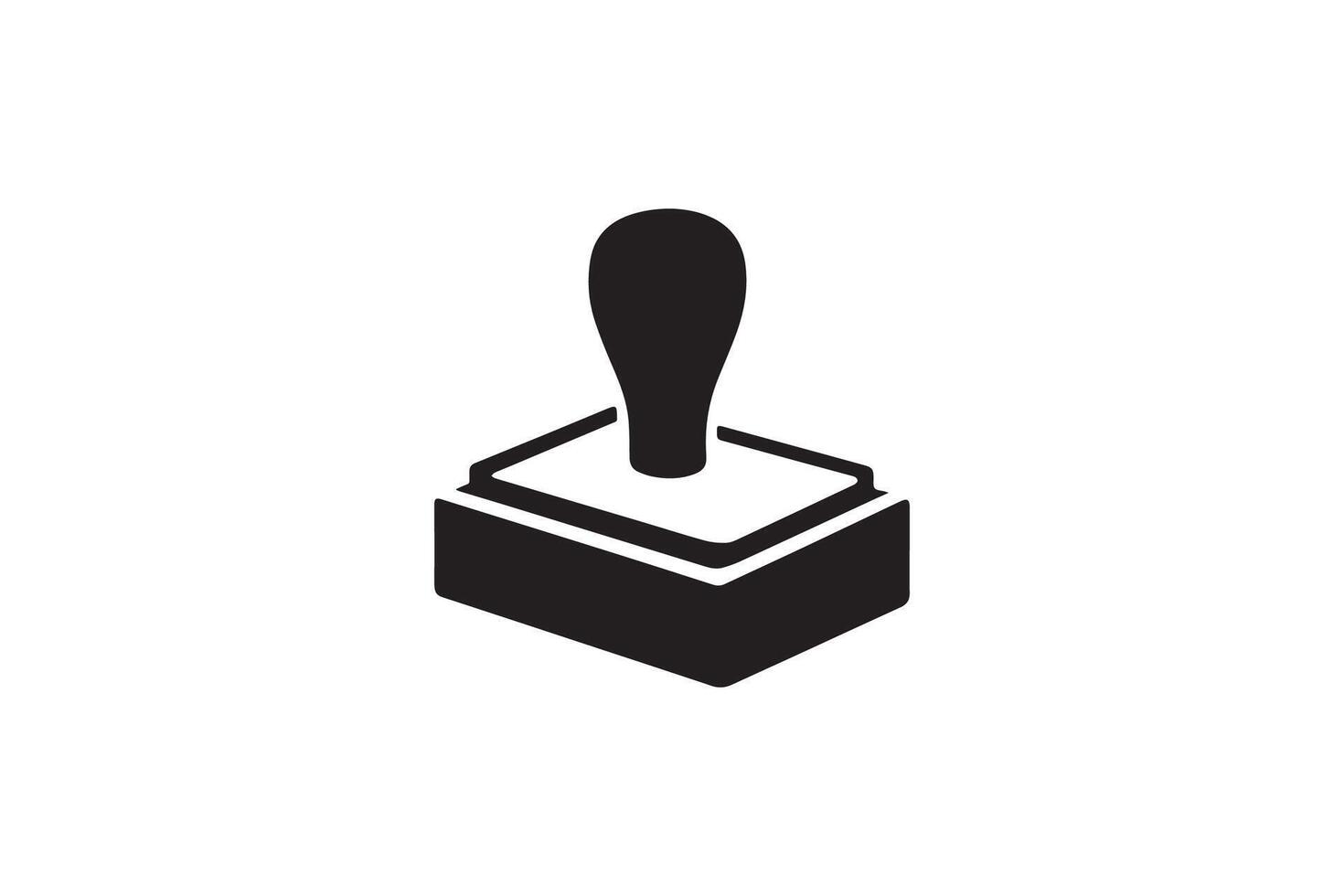 A black stamp on a white background vector