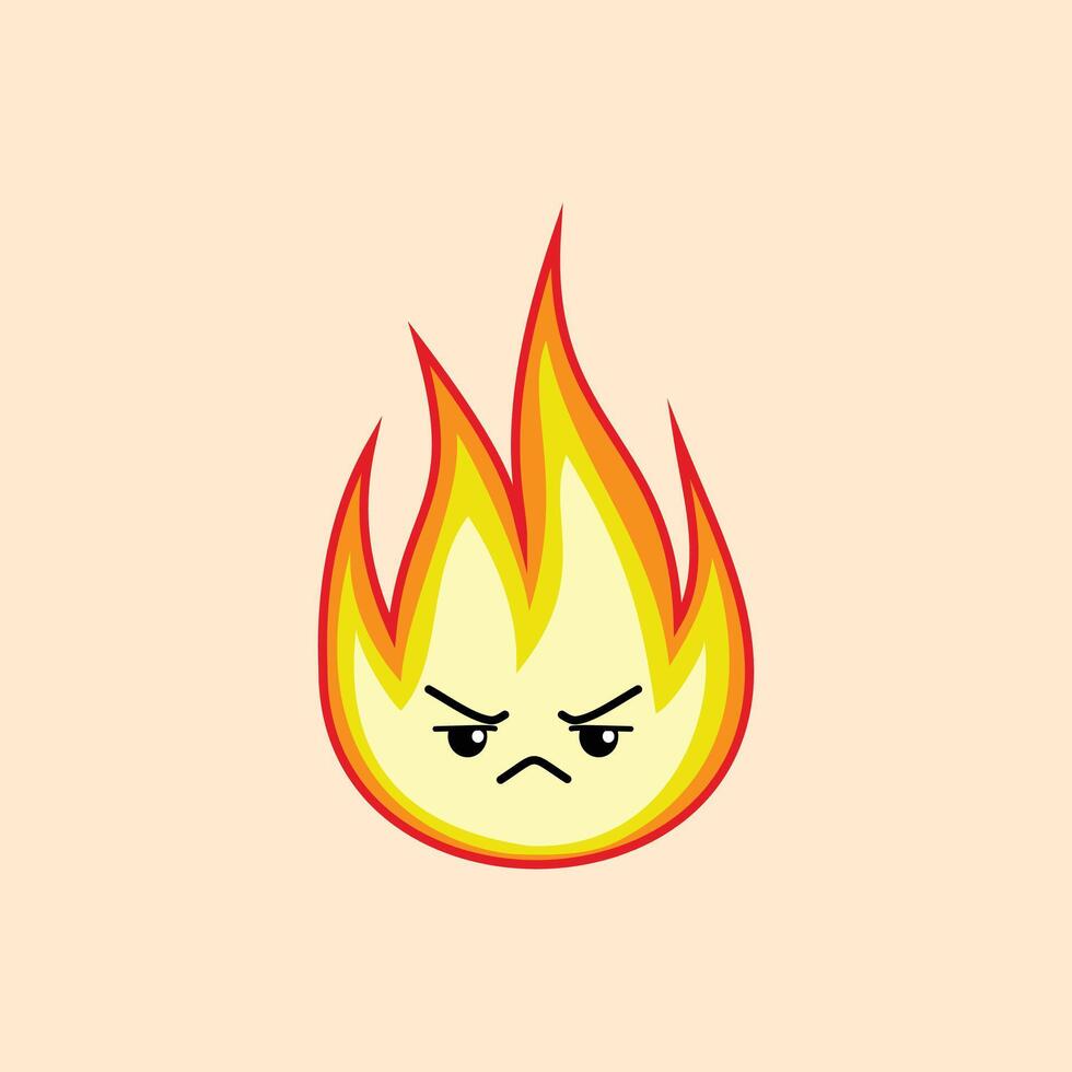 Fire judging face expression clipart vector