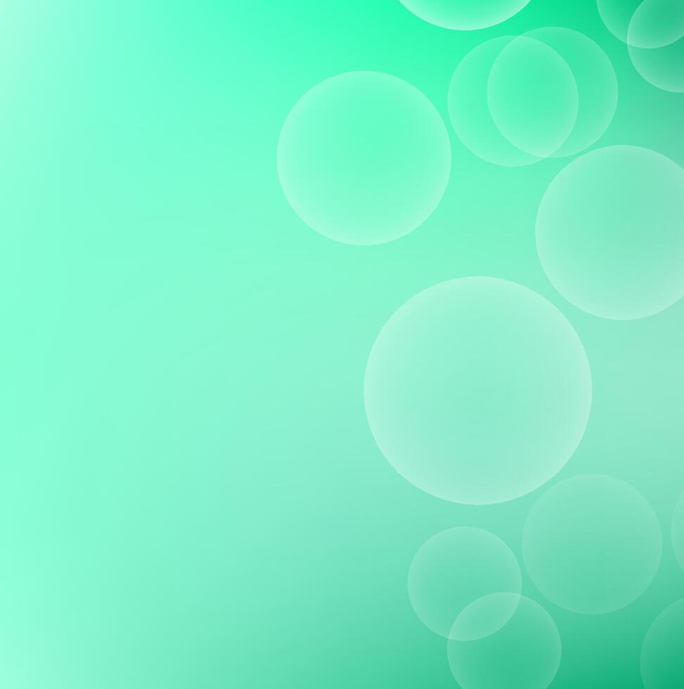 Green gradient color abstract circle bubble background. Wallpaper design vector