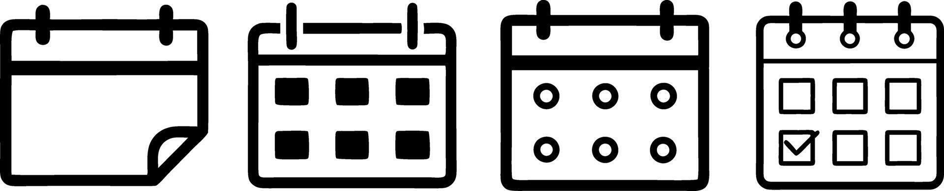 calendar icon, desktop calendar symbol, deadline time management art illustration vector
