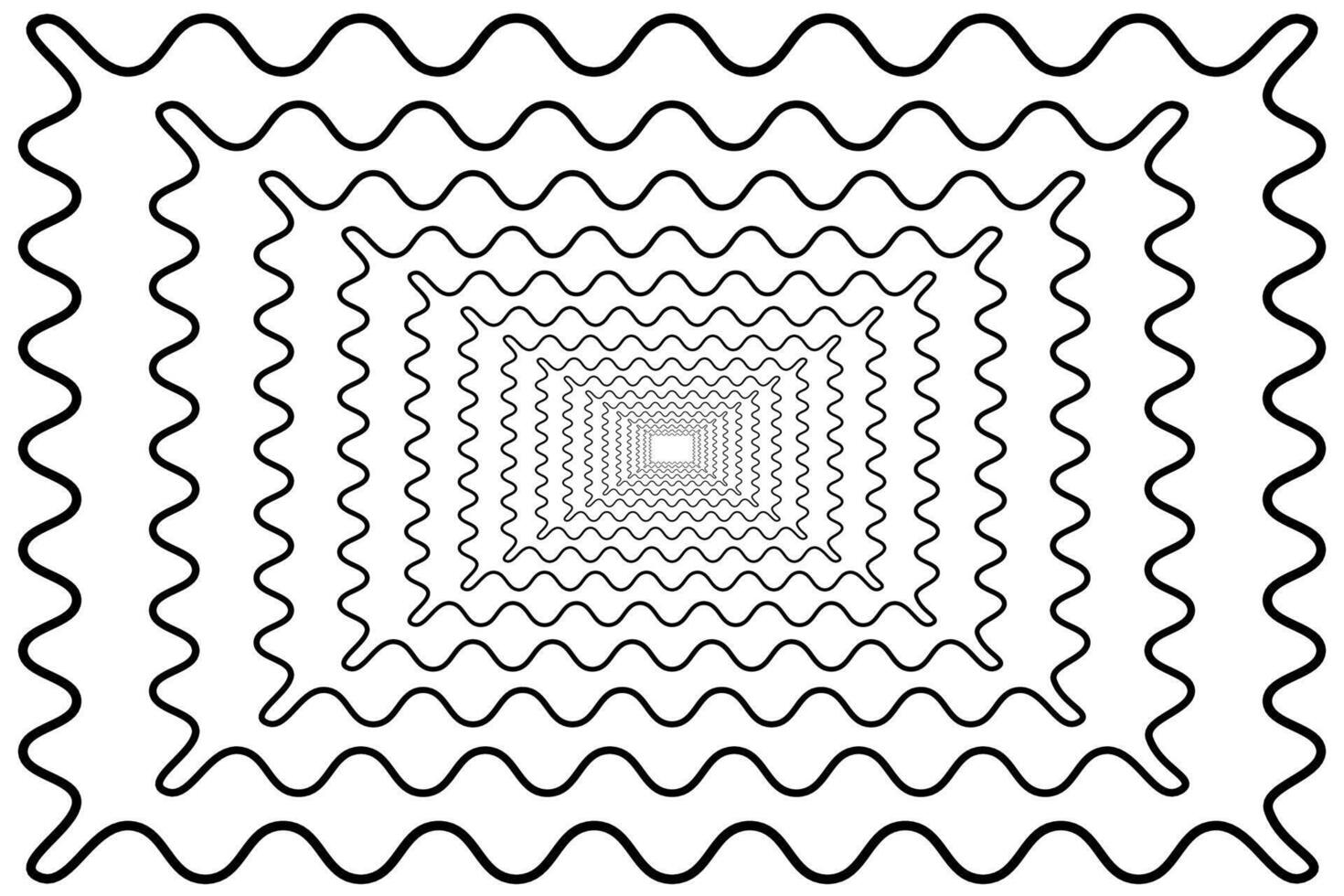 Design of wavy lines, optical illusion vector