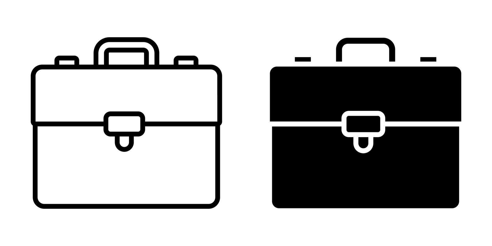 Briefcase icons set. for mobile concept and web design on white background vector