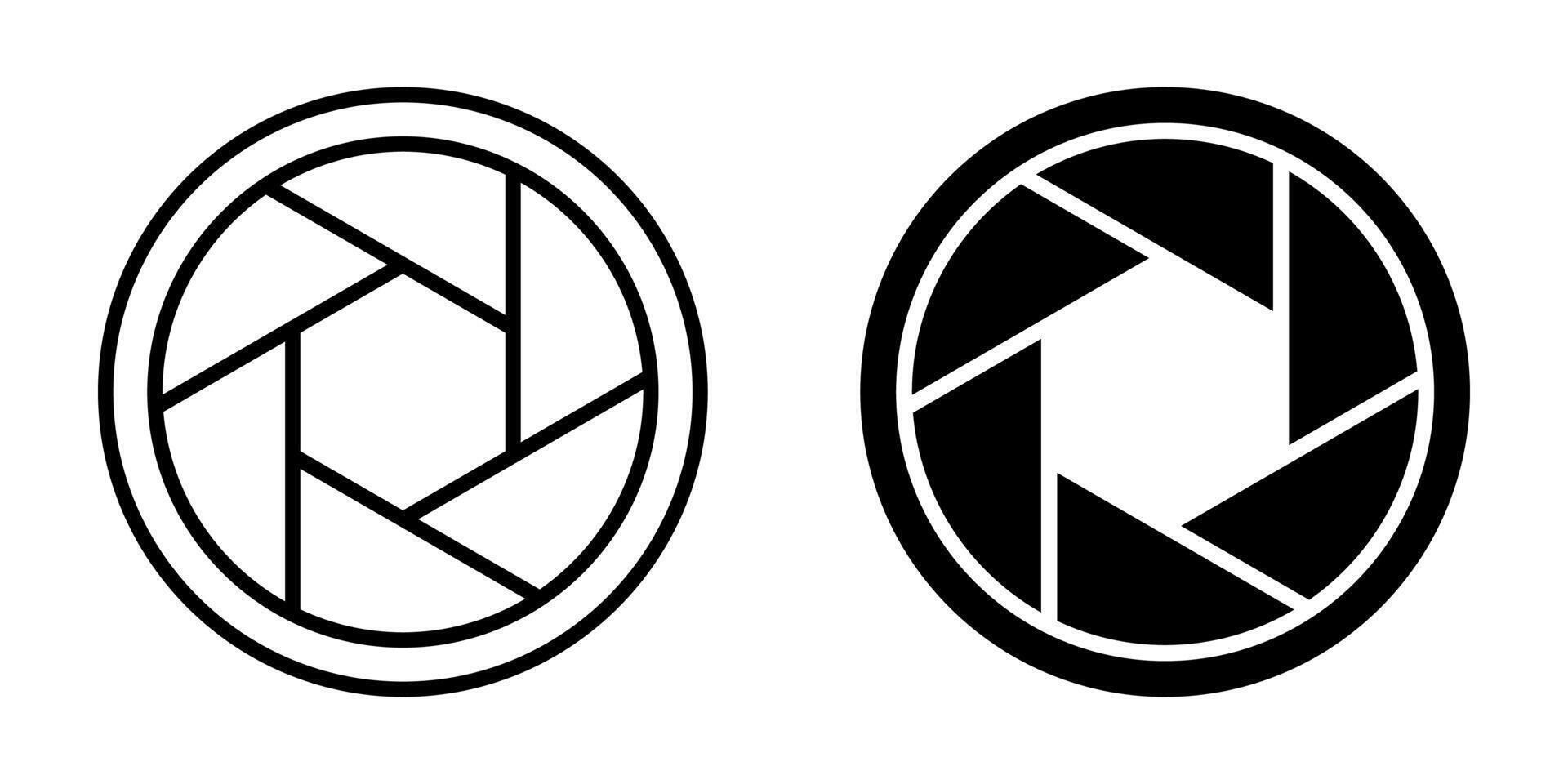 Camera Shutter icons set. for mobile concept and web design on white background vector