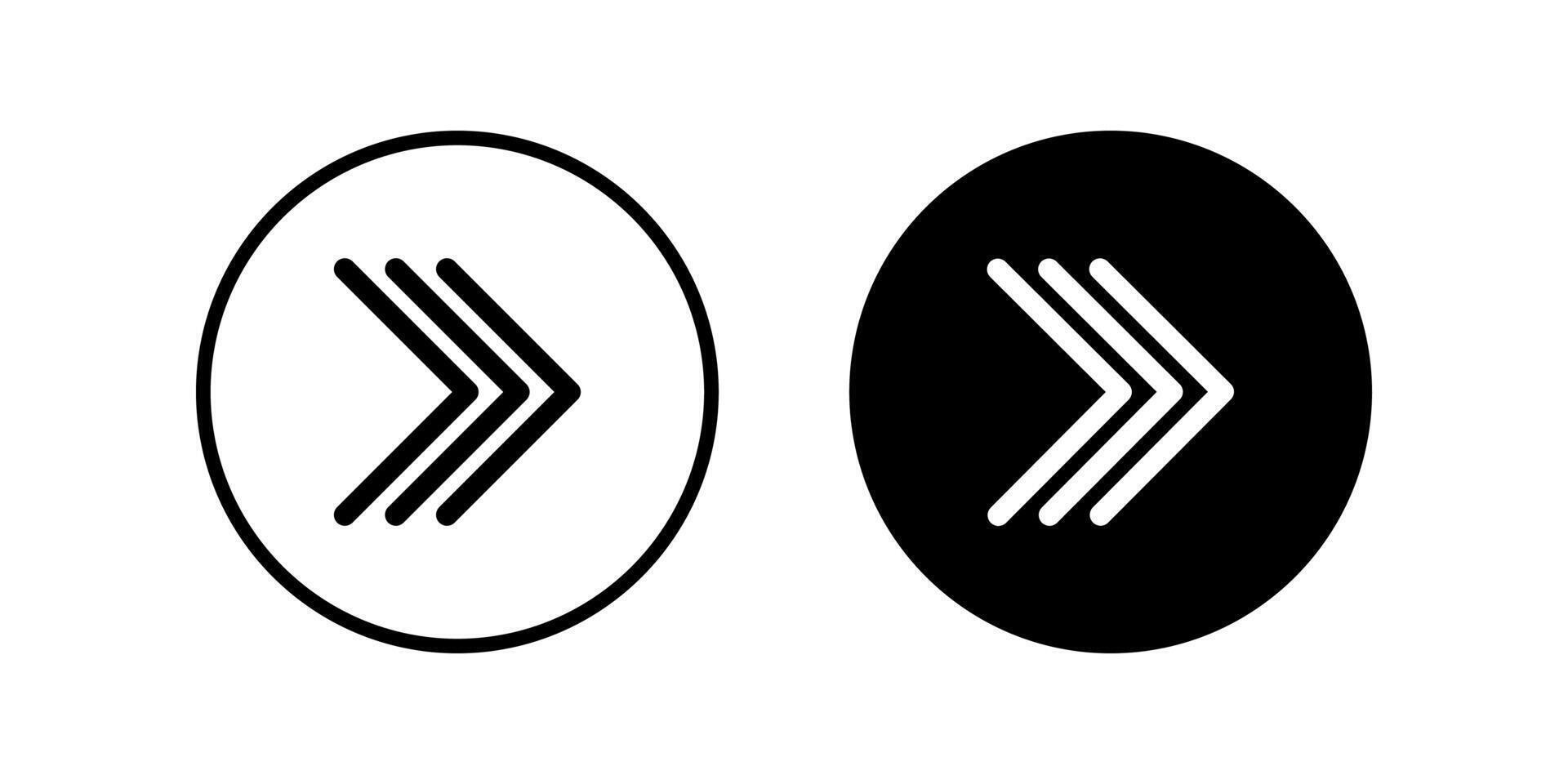 Fast Forward Icon Set. for mobile concept and web design. illustration vector
