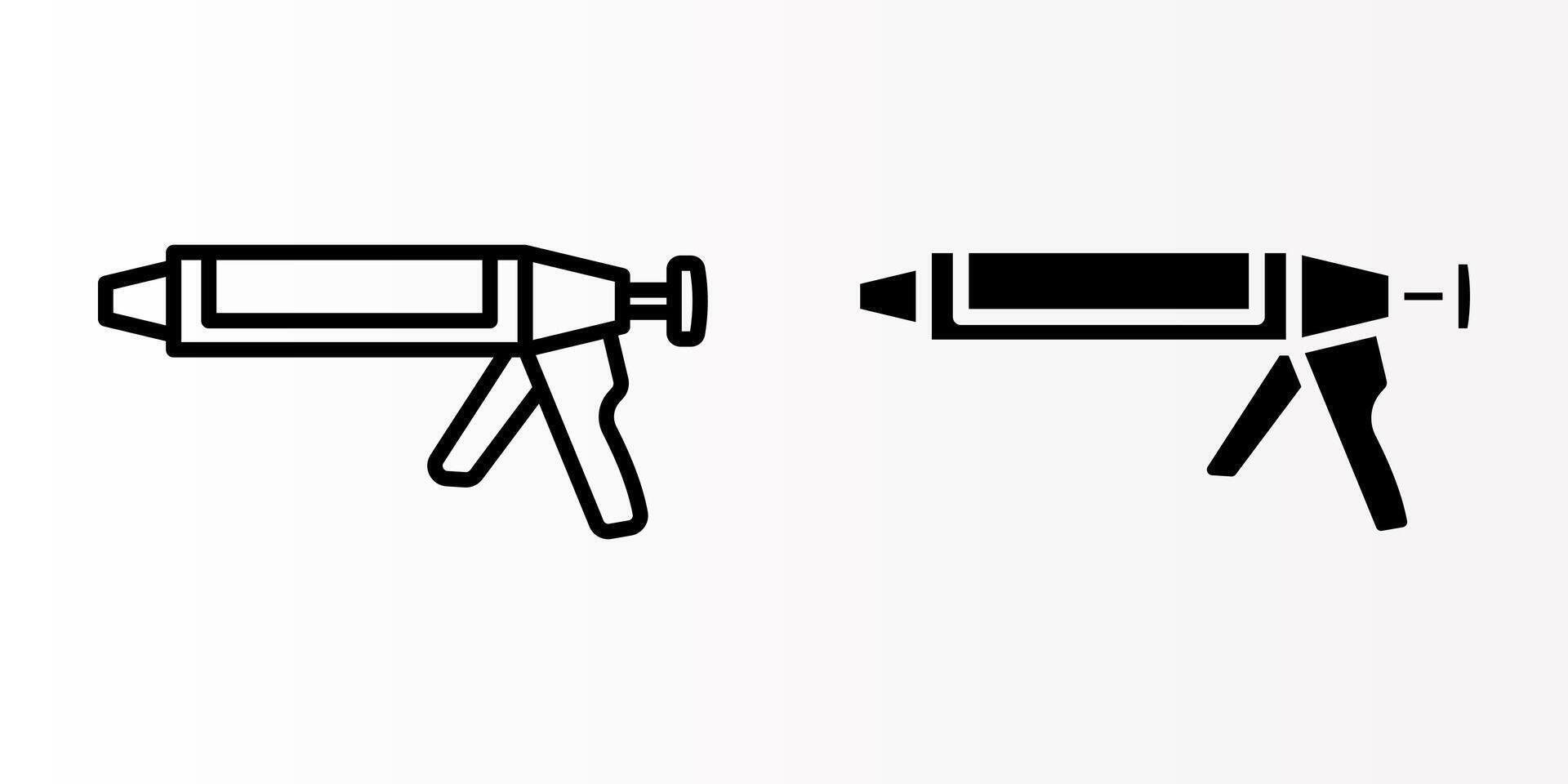 Glue Gun icons set. for mobile concept and web design. illustration on white background vector