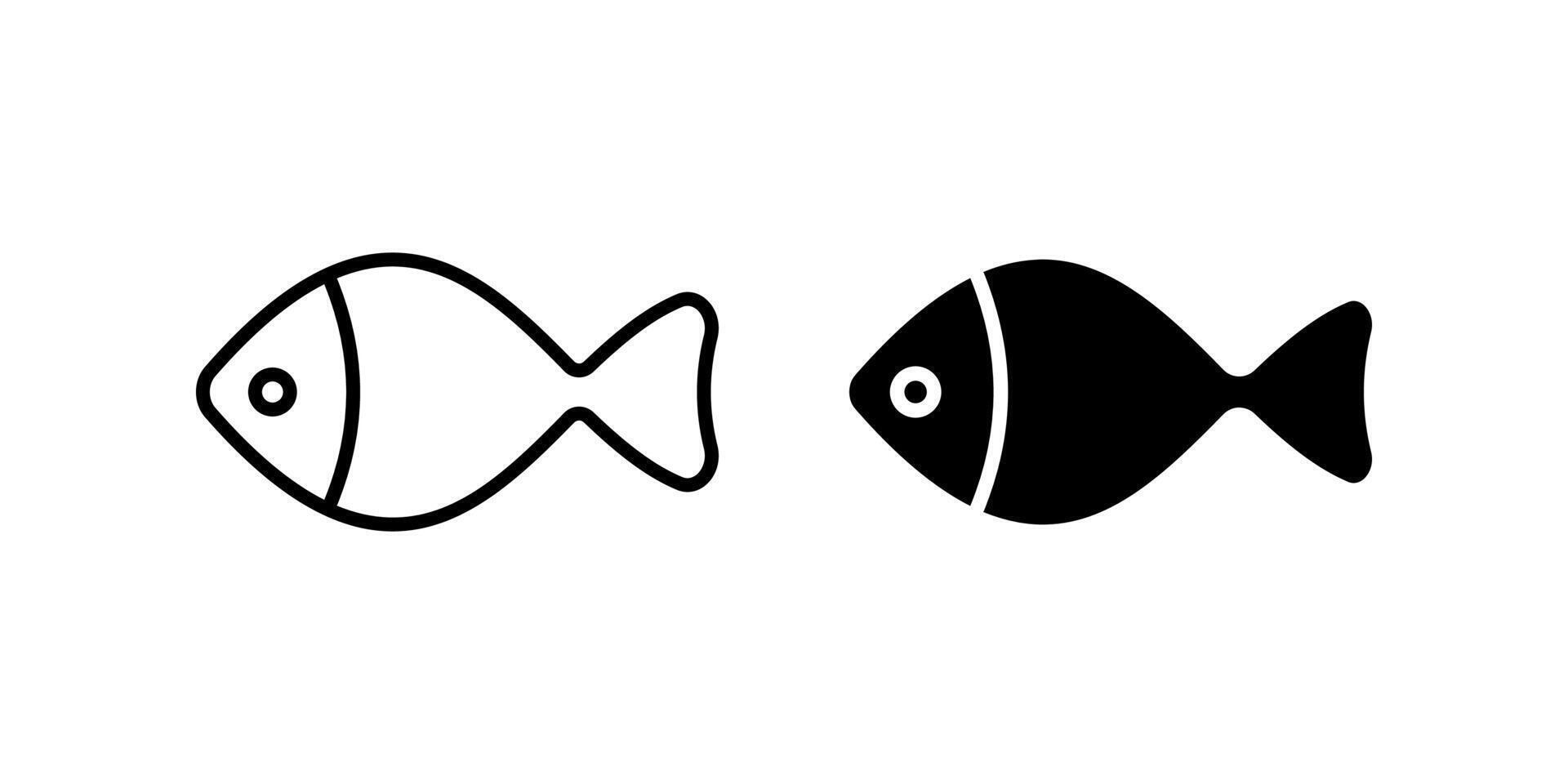 Fish icon set. for mobile concept and web design. illustration on white background vector