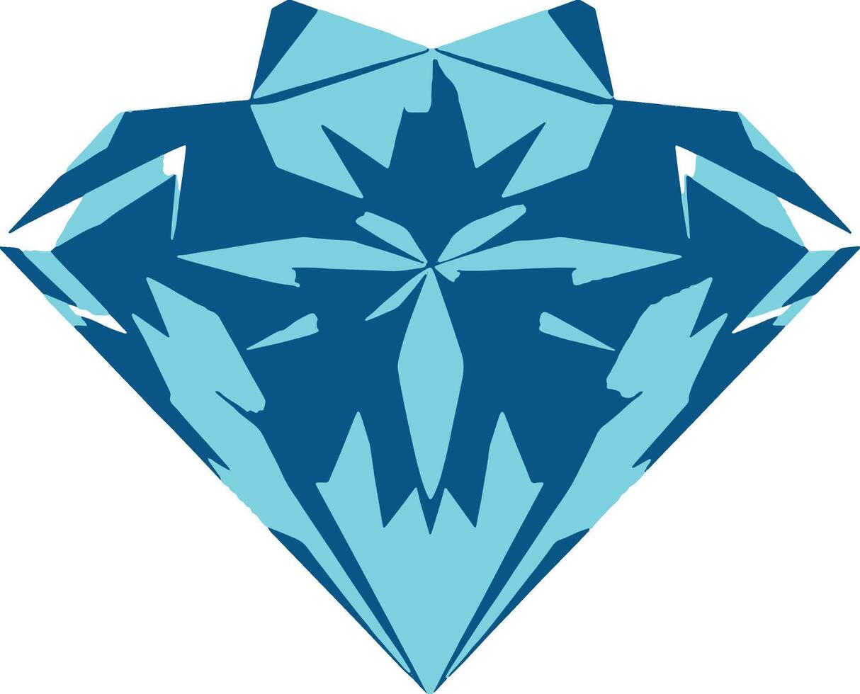 A diamond shaped logo with blue and white vector