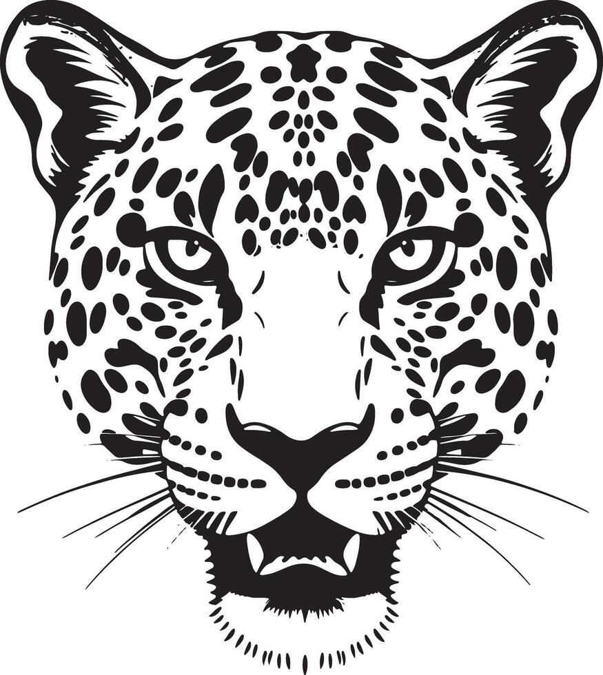 A leopard head with spots on it vector