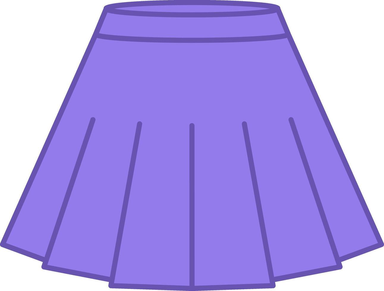 Colored Skirt Icon. Illustration. Female Clothing Covering Lower Body. Fashion Concept vector