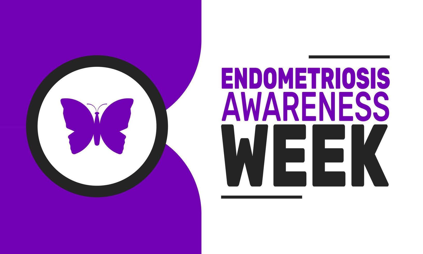 Endometriosis Awareness Week aims to educate the world about this painful condition, providing resources, support, and information for those affected and encouraging better treatment options. vector