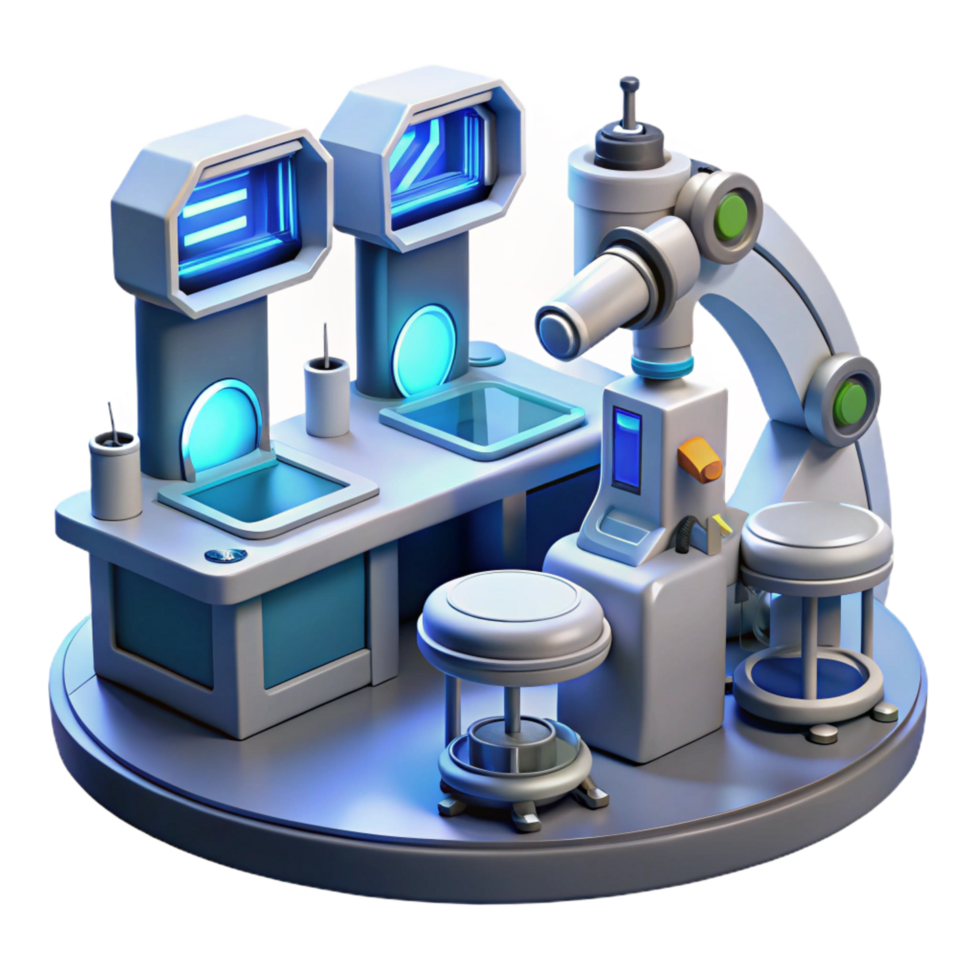 Futuristic Lab 3D Render png