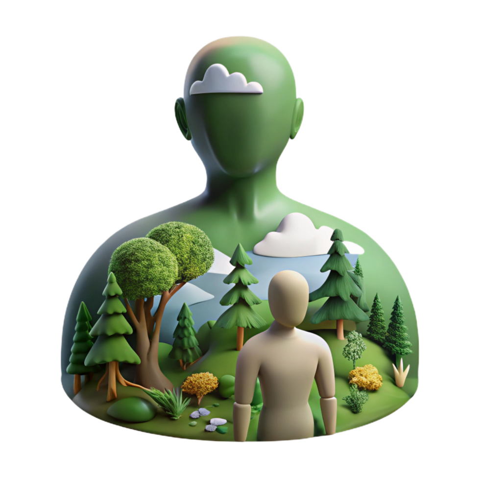 3D Illustration Inner Nature, Environmental Harmony png
