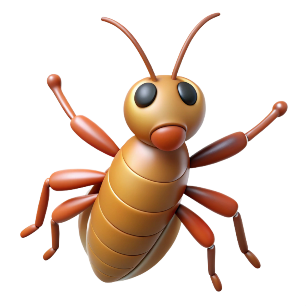 Cartoon 3D Bug Illustration png