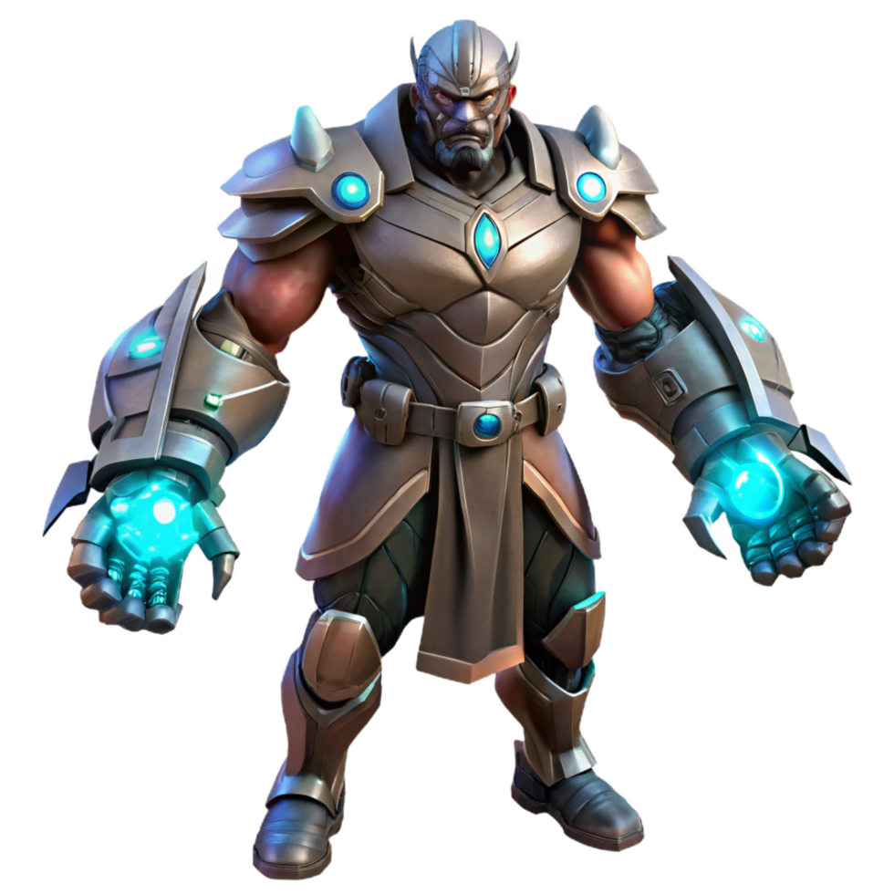 Powerful 3D Render of Armored Warrior png