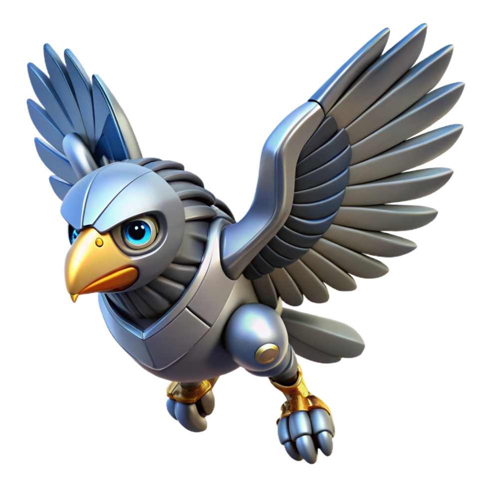 Robotic Bird 3D Render png