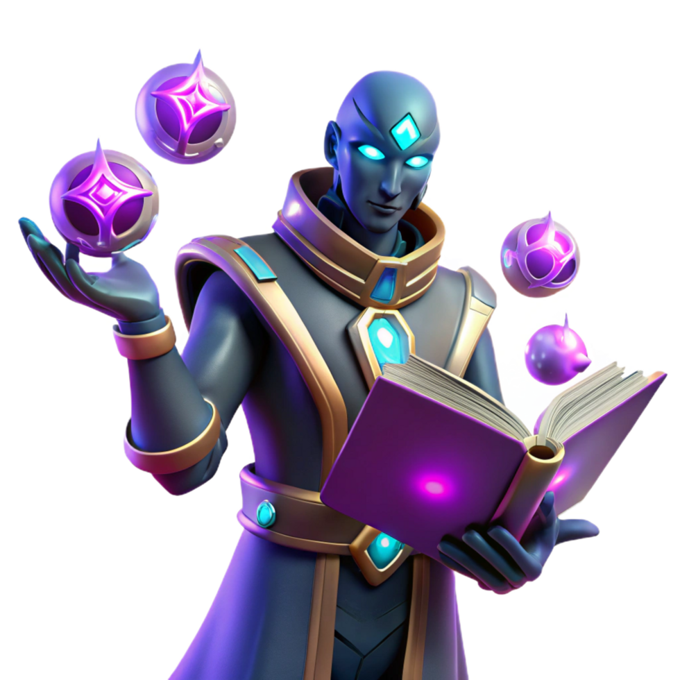 Mystic Mage 3D Render png