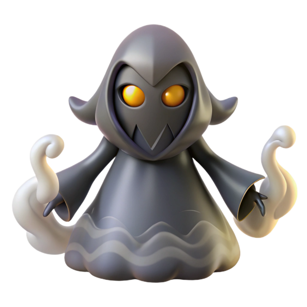 Cute 3D Render of a Ghostly Figure png