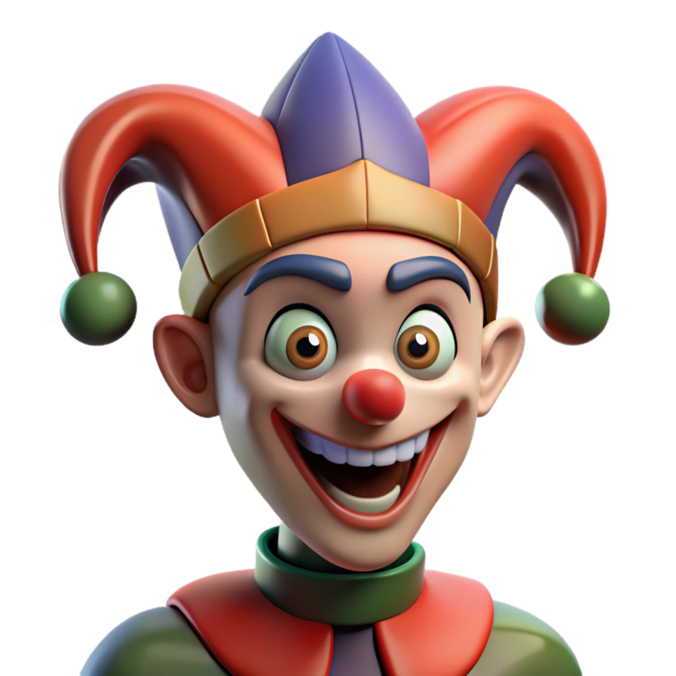 Jolly Jester 3D Render png