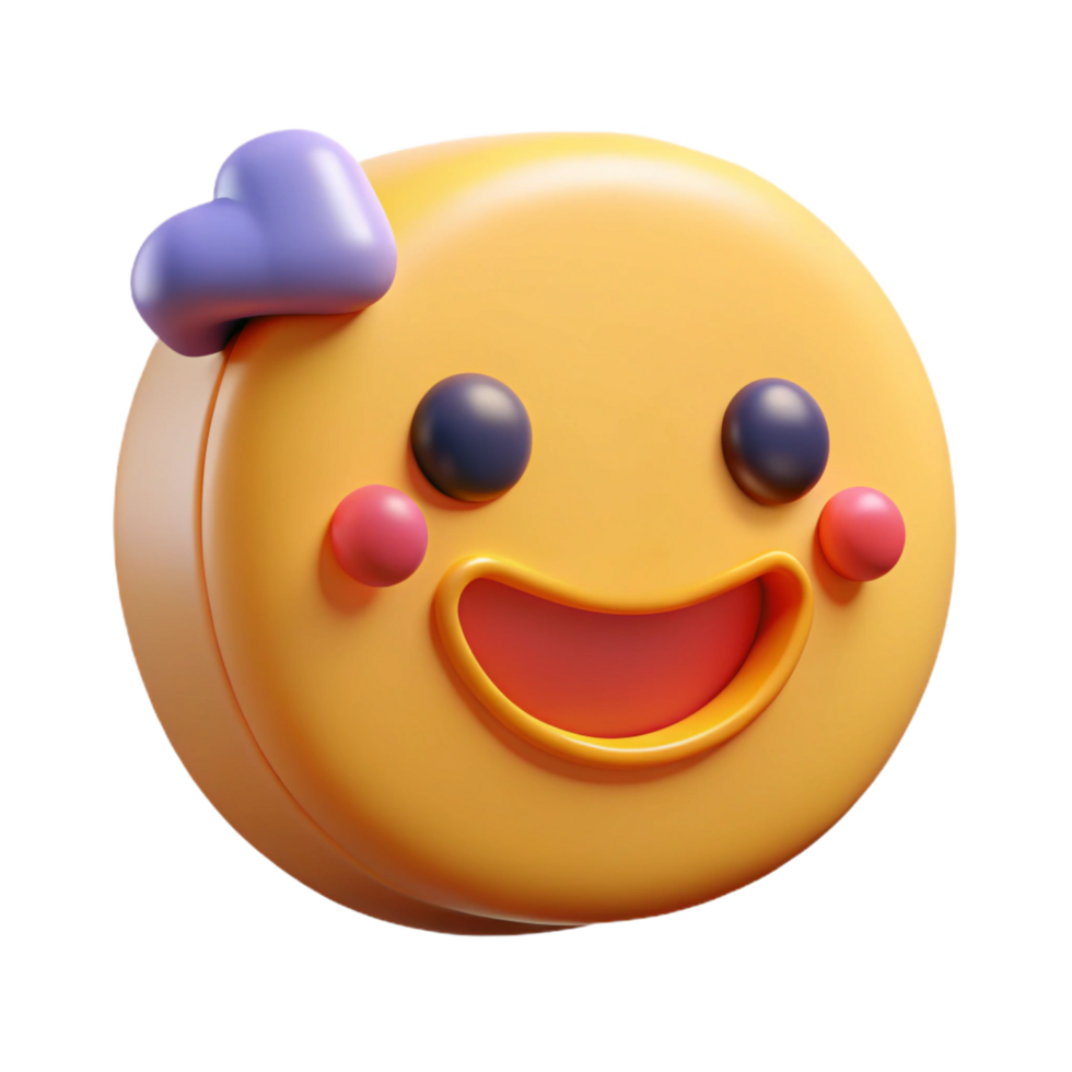 Happy 3D Emoji Illustration png