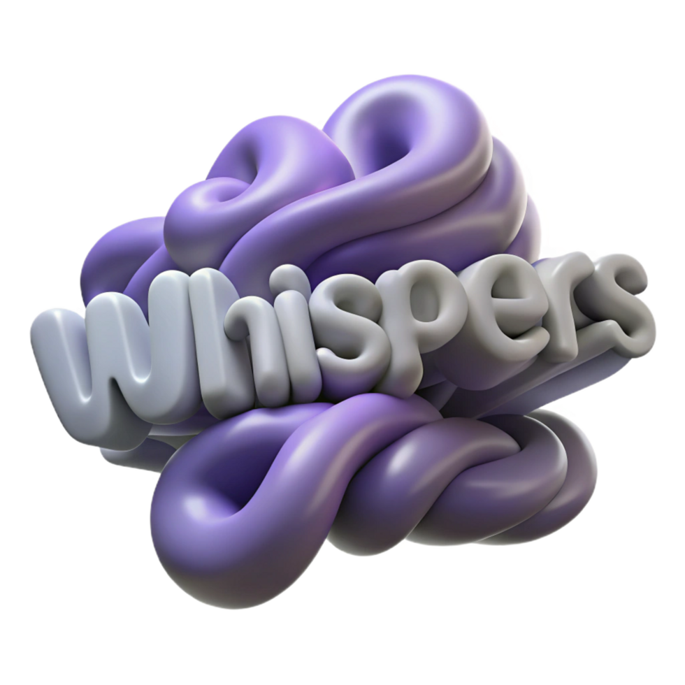 3D Abstract Whispers Illustration png
