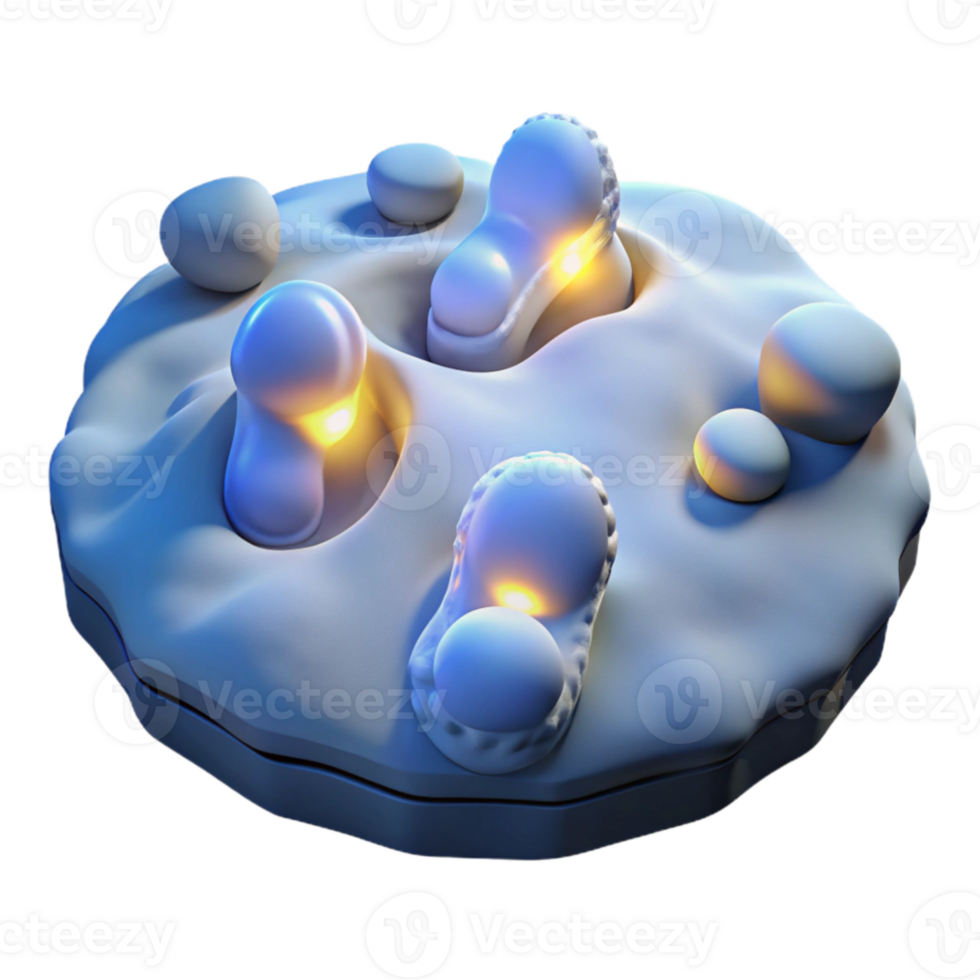 dramatic rustic 3D Render of Cellular Structures exclusive png