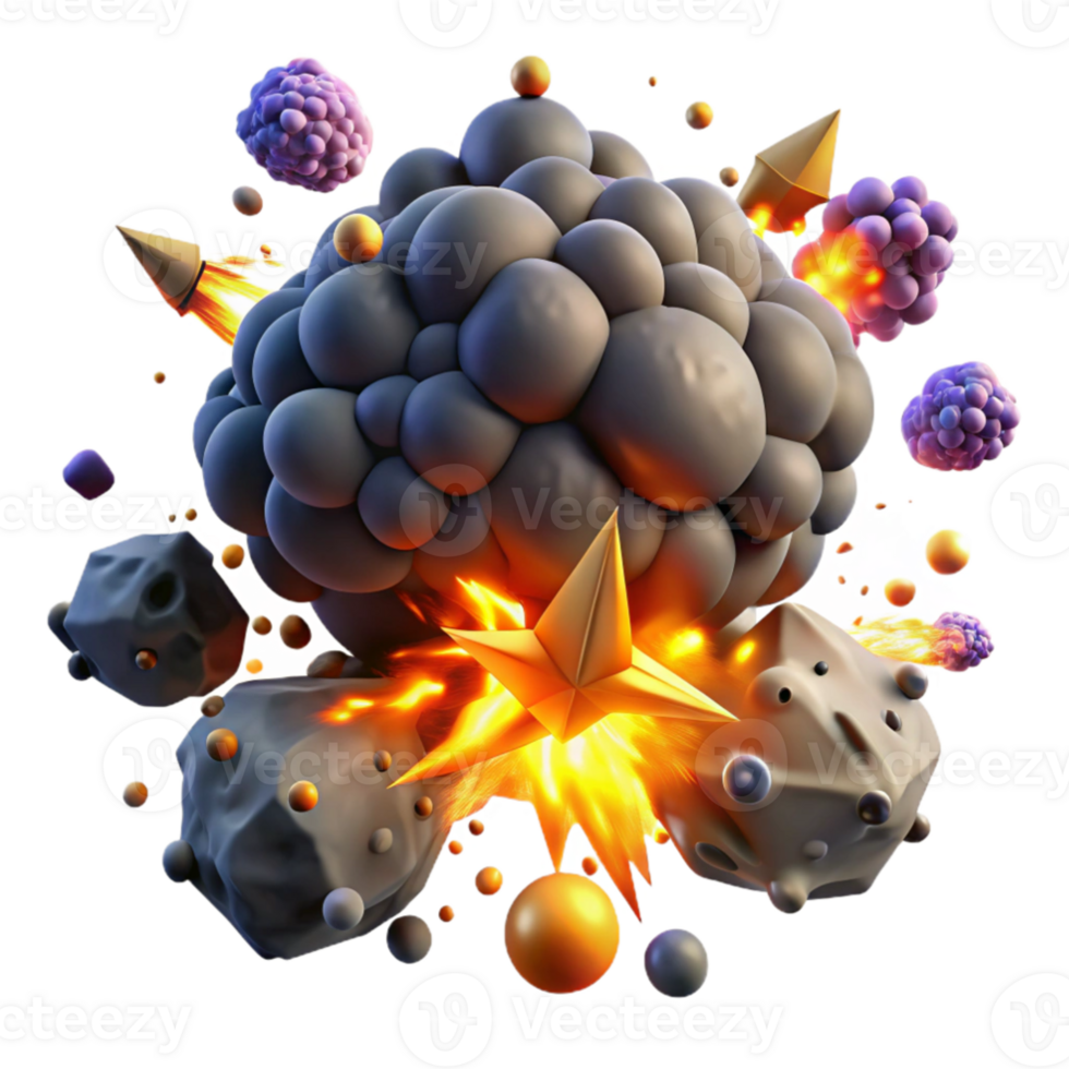 extraordinary rustic 3D Explosion Abstract Background original png