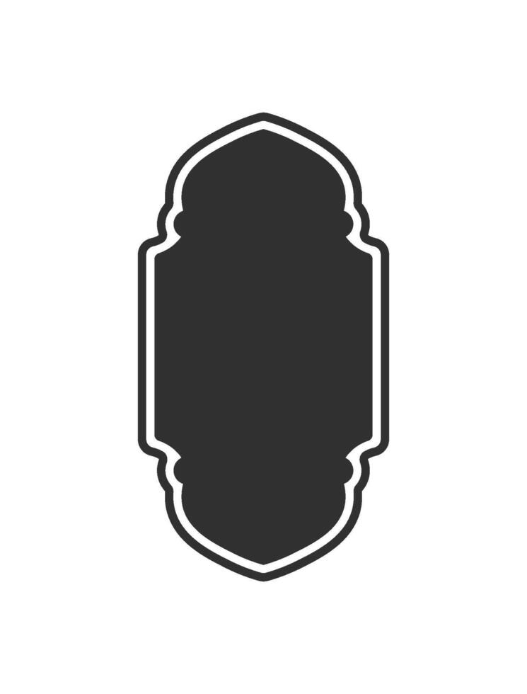 This is a beautifully crafted Islamic silhouette that represents a window or door arch, making it an ideal choice for Ramadanthemed designs and decorations for this special time of year vector